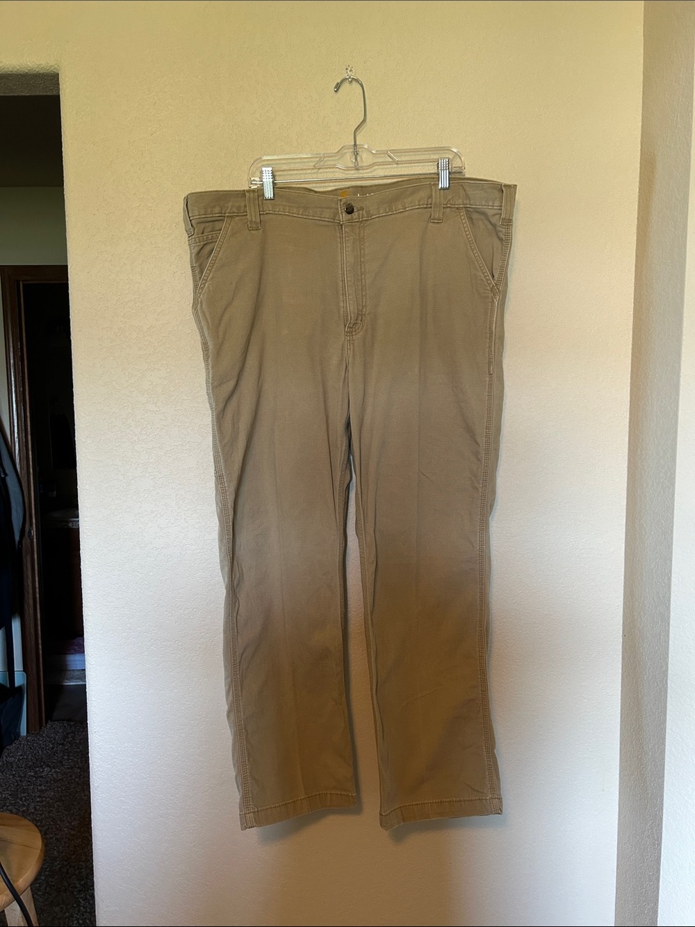 Carhartt Relaxed Straight Rigby Canvas Dungaree Work Pants 42x30